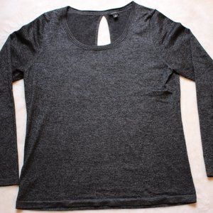 Ann Taylor Top Shirt Shimmer Gray